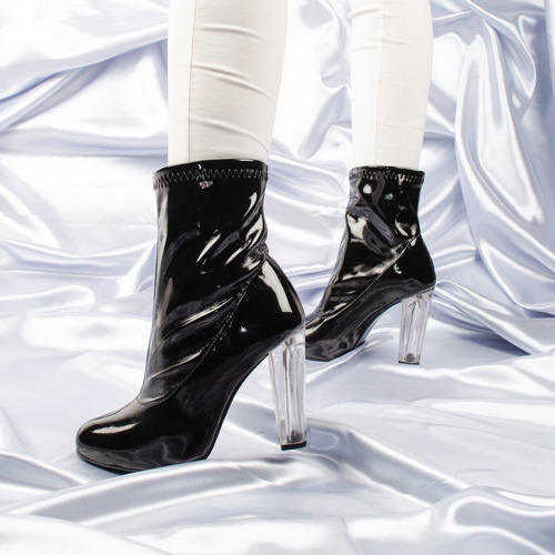 Imagen 7 de 8 de Botinetas Botas Botines De Mujer Cuero Charol Kea - Ferraro