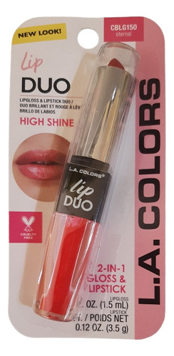 Labial  Y Brillo 2 En 1. Origen Usa Rojo