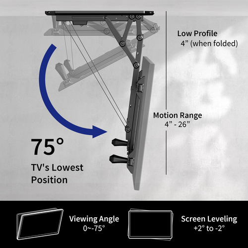 Suporte De Tv De Teto Vivo Mount-e-fd70 Electric 81-178cm 31