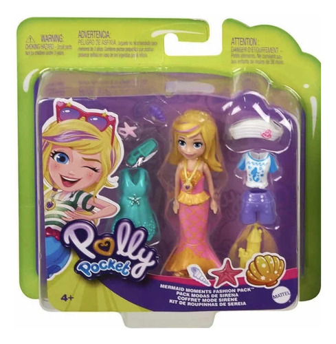 Polly Pocket, Pack Modas Lila Sirena Nueva En Caja