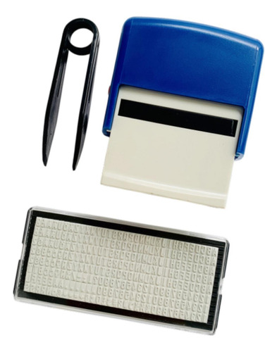Carimbo De Tinta Autônoma Carimbo De Tinta 18mmx47mm Azul