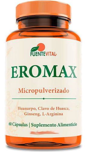 Eromax L- Arginina + Ginseng 60 Caps Potencia Sexual Fuerza