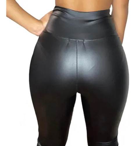 Calza Leggins Ecocuero - Cuerina De Mujer Elasticada