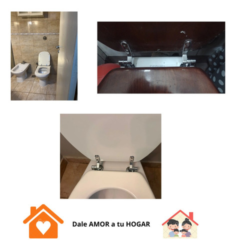 Tapa Inodoro Ferrum Repuesto Bisagras Hogar!!! Gris