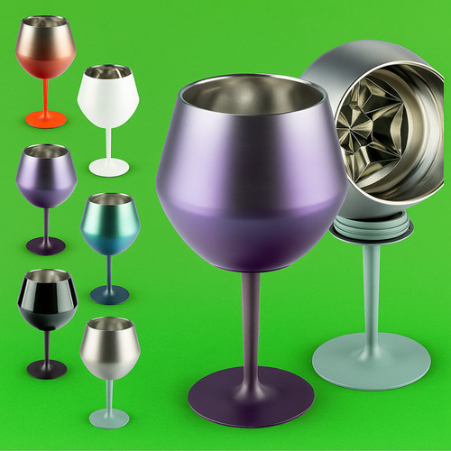 Taça Térmica Copo Prismática Cabo Removível Quente E Frio Cor Vermelho