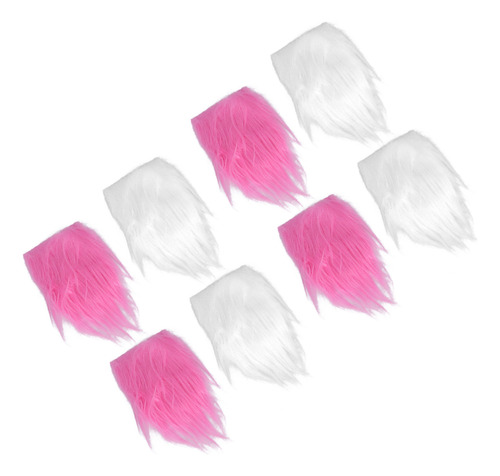 Barba De Gnomo Rosa, 12 Piezas, Blanca Precortada, Hecha A M