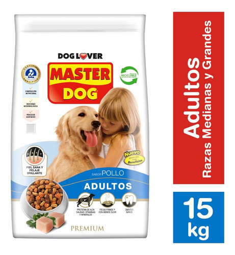 Alimento Perro Adulto Master Dog Pollo 15 Kg