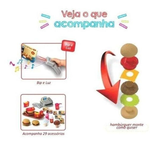 Lanchonete Magic Caixa Registradora Leitor Bipe E Luz 8046
