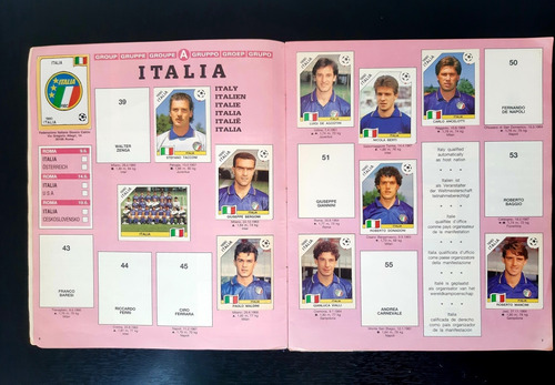 Album Italia 90 Incompleto Portada Pegada