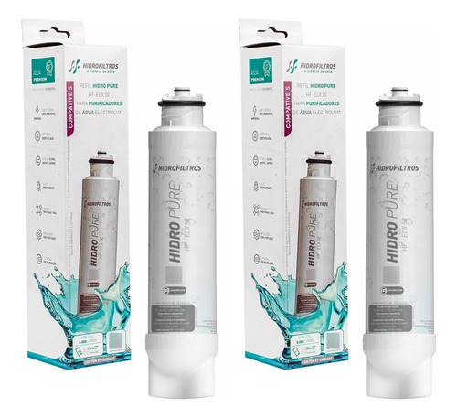 Kit 2 Refil 903-0580 Compatível Acqua Hidro Electrolux Pe12 Cor Branco