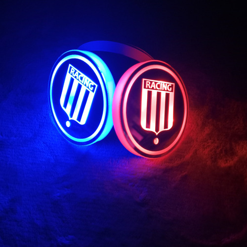 Posa Vasos Rgb Personalizado Logo Clubes De Futbol Argentino Racing Azul Marino