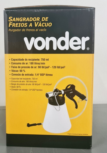 Sangrador De Freios A Vácuo Automotivo Oficinas Vonder 750ml