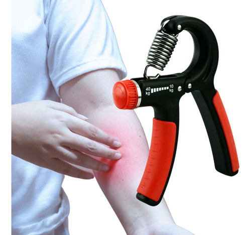 Imagem 1 de 9 de Hand Grip Mola Com Ajuste 10kg A 40kg Fisioterapia Mãos
