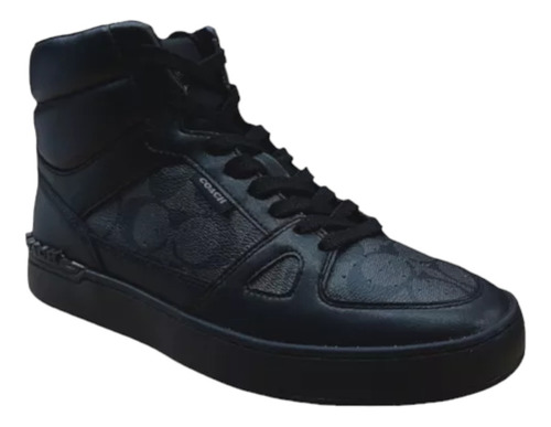 Tenis Coach Clip Mid Hombre Negro Tipo Bota - 100% Original