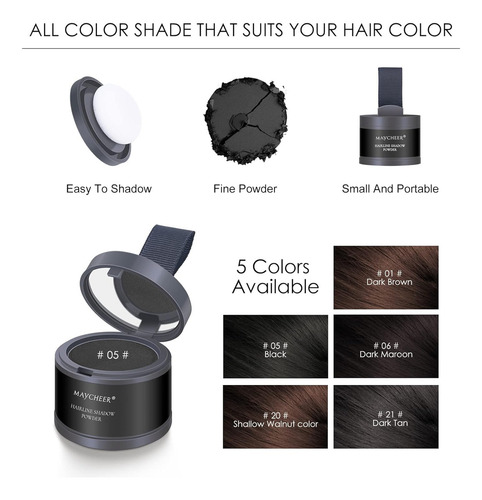 Raíz De Cabello Polvo De Maquillaje De Fibra Capilar Cubre