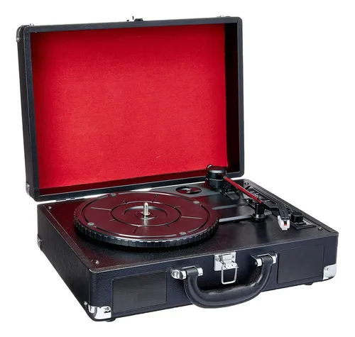 comprar Tocadiscos 3 Velocidades Maleta Ecocuero Parlante Bluetooth