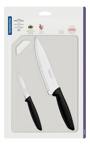 Combo De 3pcs Plenus Facas Sushi Facil De Limpar Com Tabua