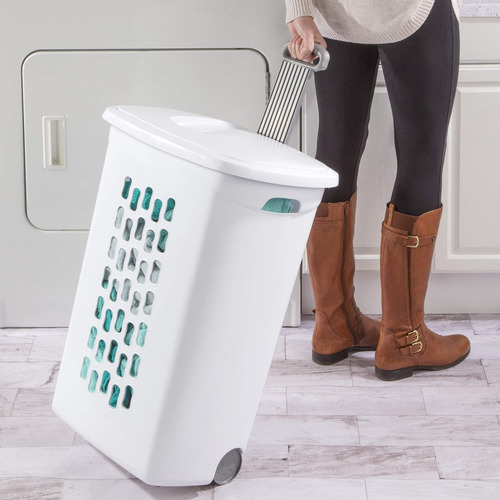 Sterilite Ruedas Almacenar Ropa Sucia Bote Cesta Contenedor