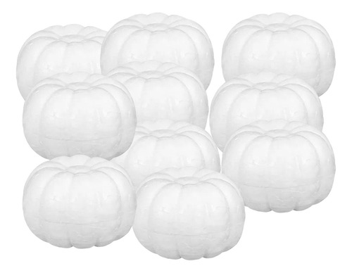 2 X 10 Uds. Calabazas De Espuma Blanca Artesanías Hechas A