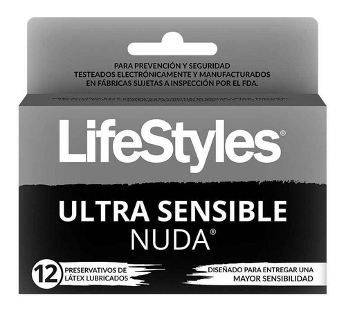 Preservativos Lifestyles Nuda X 12 Unidades X 5 Cajas