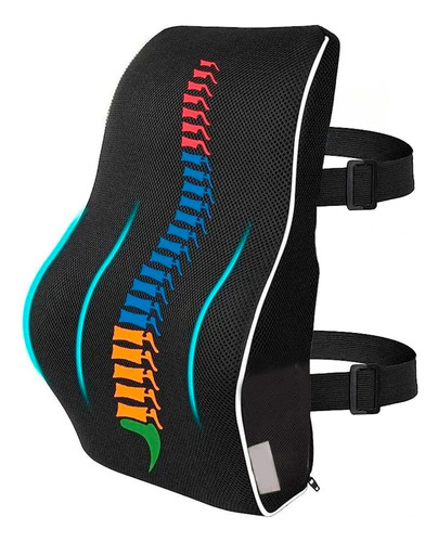 Cojín Respaldar Lumbar Premium Ortopédico Gel + Funda