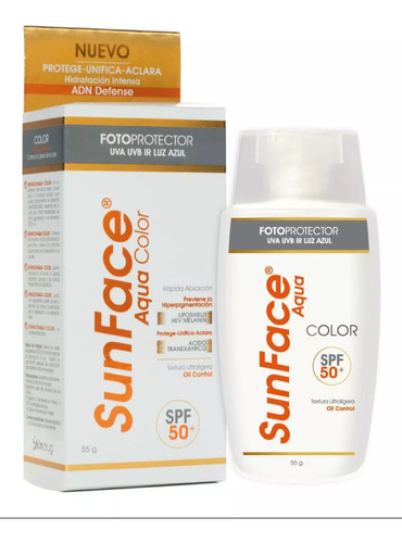 Sunface Aqua Color Spf 50+ X 55 Gr - g a $1761