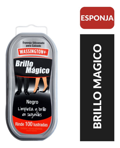 Wassington Esponja Brillo Mágico Lustre Negro