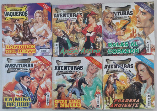 6 Revistas Aventuras De Vaqueros (Usado)