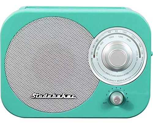 Sb2000ts Radio Am / Fm Portátil Clásica Retro Verde A...