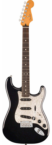 Guitarra Fender 70th Anniversary Player Stratocaster Nebula Color Negro Material Del Diapasón Maple Orientación De La Mano Diestro