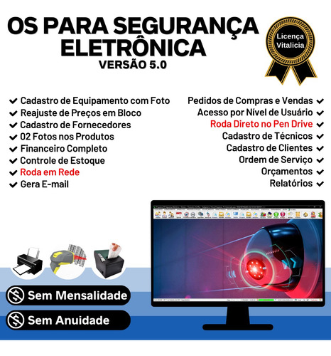 Programa Para Segurança Eletrônica Sem Mensalidade V5.0
