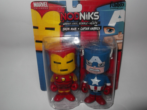 Capitan America Iron Man Figuras Neca Nodniks Cabezone Dist0