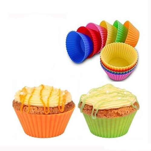 Kit 3 Moldes Silicona Capacillos Grandes - Cupcakes Muffins