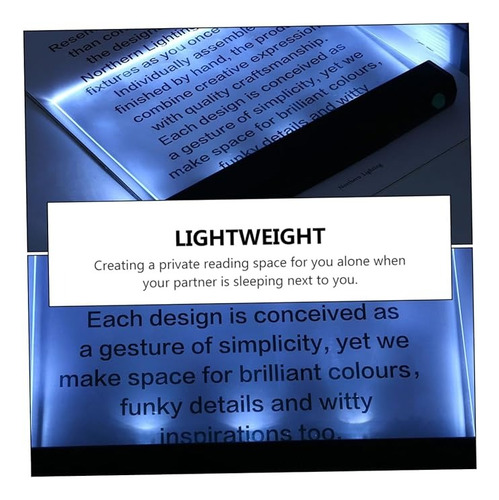Lámpara Noche Lectura Led De Iluminación Plana Portátil