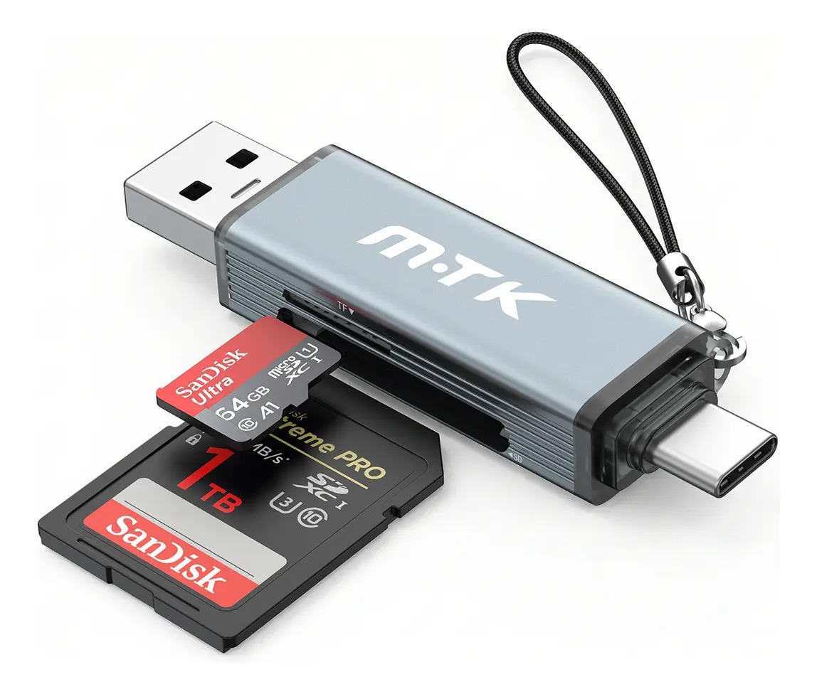 Imagen de Lector de Tarjetas MTK USB-C y USB-A para SD y Micro SD