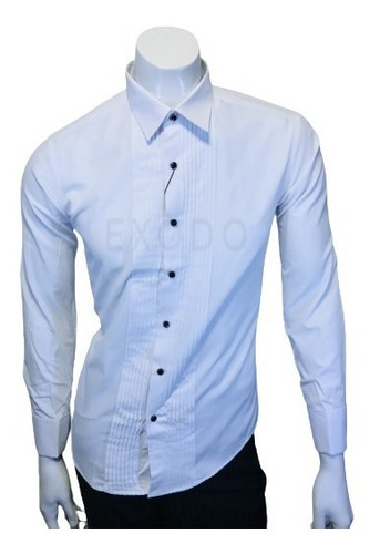 Imagen 2 de 4 de Camisa Blanca Para Colleras Hombre, Diseño Envió Gratis