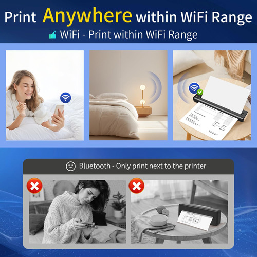 Impressora Portátil Rongta F81 Sem Fio Bluetooth Wifi Cinza