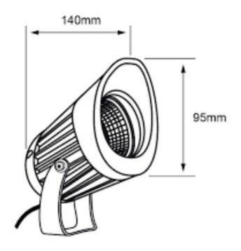 Reflector De Exterior Led Piso/estaca, 10w, Ip65 Luz Cálida