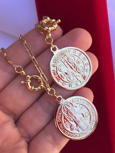 Imagem 6 de 6 de 1 Conjunto Frete Grátis Colar E Pulseira Mosquetão Coração