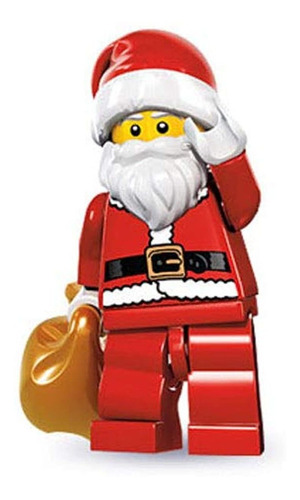 Minifigura De Coleccion Lego Serie 8 - Santa Con Saco De Jug