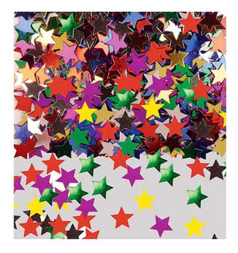 Confetti X 14 Grs De Estrellas Multicolor Deco Globo
