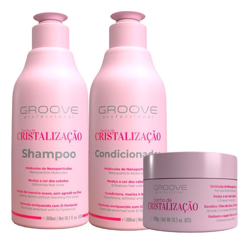 Set Shampoo + Acond + Máscara Baño De Cristalización Pequeño
