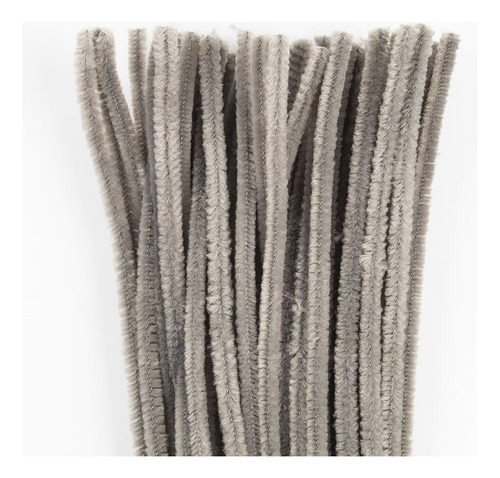 100pz De Limpiapipas Para Manualidades, Decoraciones, Flores Gris