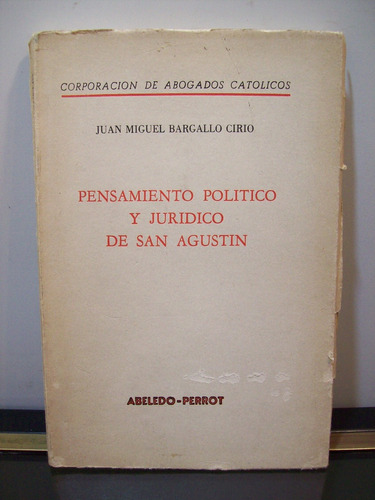 Adp Pensamiento Politico Y Juridico De San Agustin Bargallo 