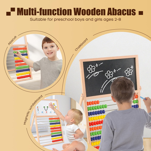 Ranqibo Wooden Abacus For Kids Math - Blackboard Blackboard