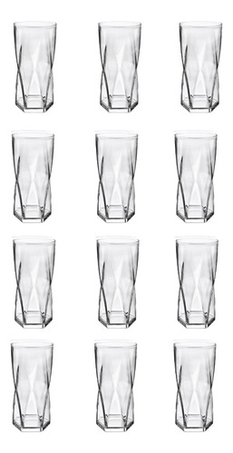 Set X12 Vasos Hb Rombus 465ml 15.7 Oz