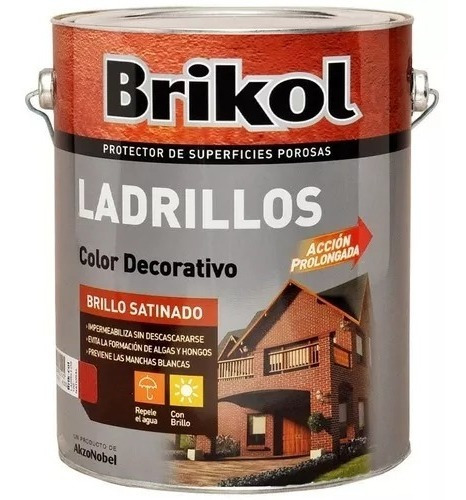 Brikol Ladrillos Protec. Imper.x 4 Lts. Natural + 1pincel 15