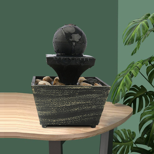 Mz Mesa Feng Shui Meditación Cascada Fuente De Luz Led Para
