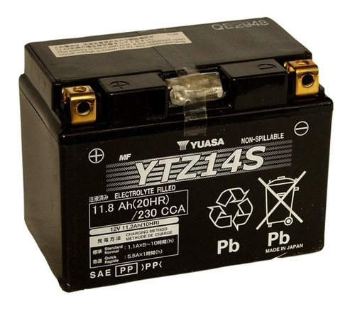Bateria Yuasa Ytz14s Distribuidor Oficial Envio Gratis