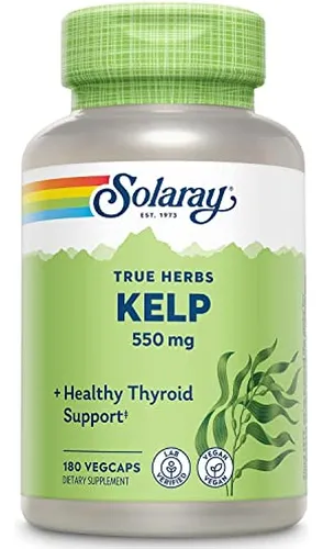 ~? Solaray Kelp 550 Mg Con Ácido Fólico Para Una Función Tir